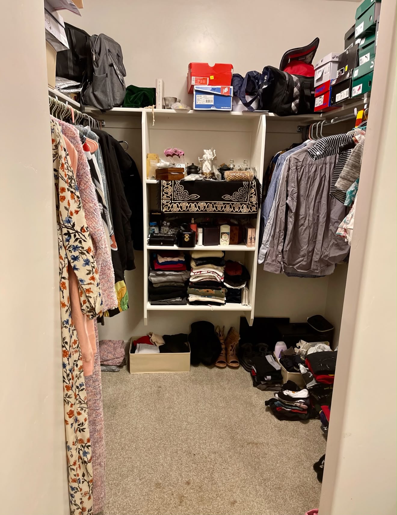 Closet after organization