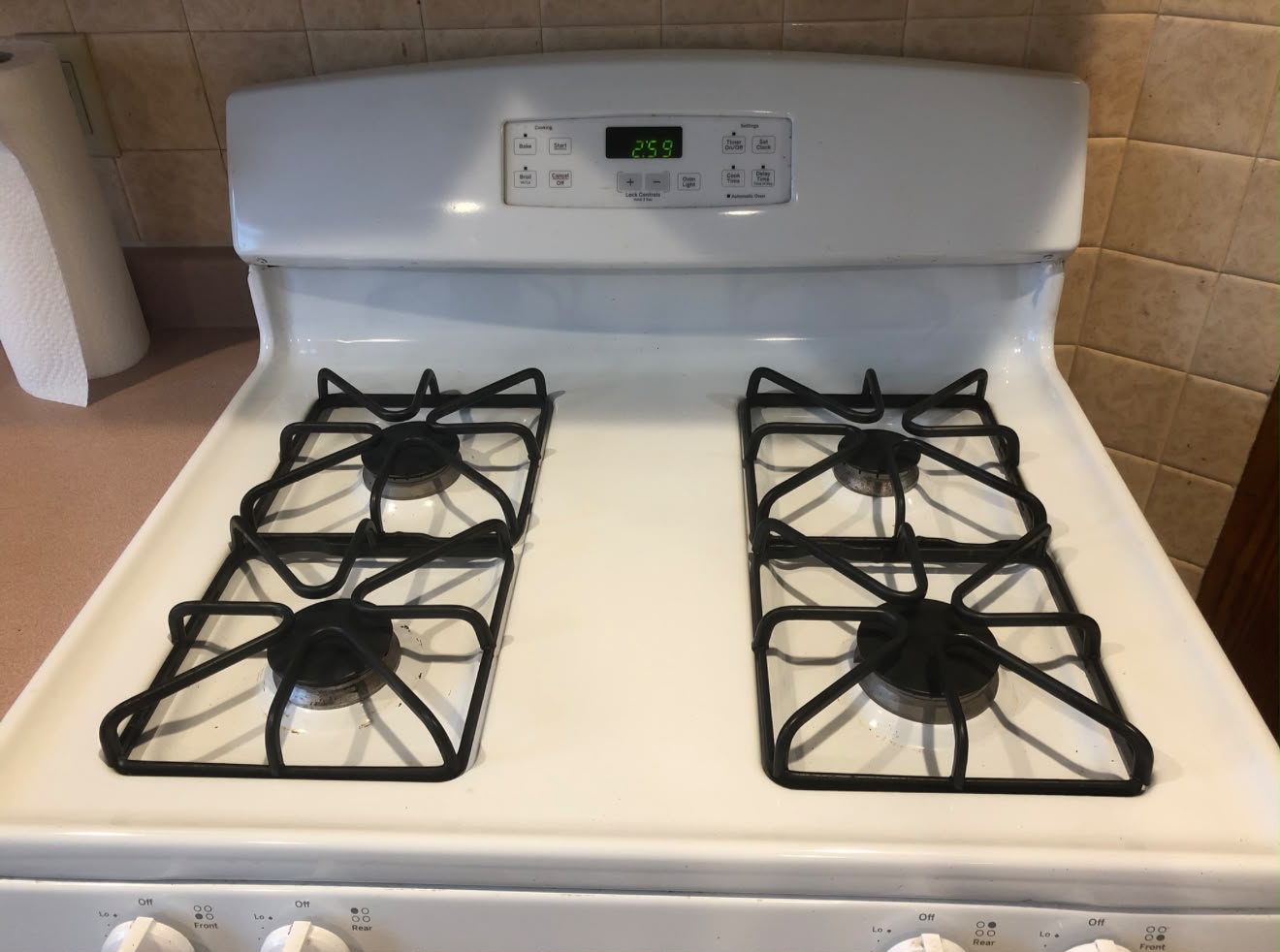 Stovetop after deep cleaning